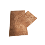 Set Covorașe Baie Premium 100% Bumbac Antiderapante Maro Tropik