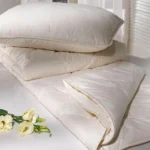 Pilota 195×215 cm Dubla Matlasata Ecru TAC - Lână și Bumbac 250g/mp - imagine 2
