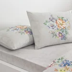 Lenjerie Pat King Size Fiora Gri TAC - Bumbac Ranforce - imagine 2