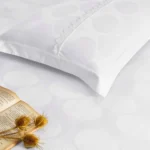 Lenjerie Pat King Size Glien Alb TAC - Bumbac Satinat - imagine 2