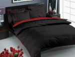 Lenjerie Pat King Size Prestige Negru TAC - Bumbac Dublu Satinat