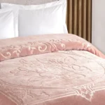 Pătură Premium Embossed Amira Grace Cappuccino DELUXE TAC 220 x 240 cm 4 kg - imagine 2
