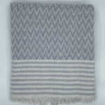 Pled Canapea Fushia cu Ciucuri din Bumbac 170×210 cm Bleu - imagine 4